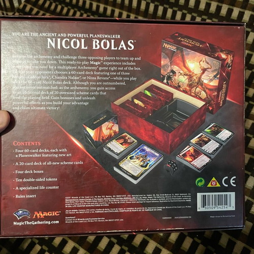MTG Archenemy Nicol Bolas like new, 4 complete decks with cards