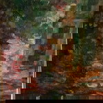 Ελαιογραφία σε καμβά του Χαράλαμπου Παλαιολόγου με κορνίζα εποχής