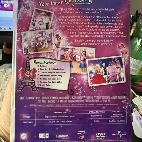 Barbie A Fashion Fairytale DVD used, Greek dub