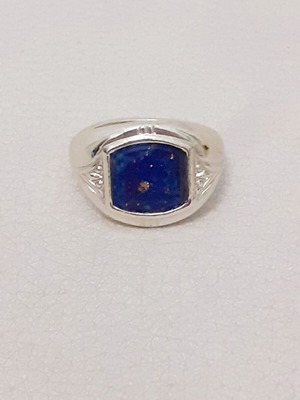 Vintage ring from the 60s like new, gold and blue