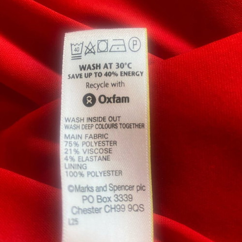 Marks & Spencer dress red size 14 like new