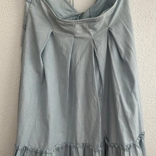 Miss Sixty Chambray Denim Dress halter with ruffles like new, light blue