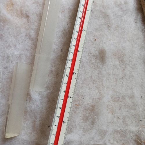 Architectural ruler with 6 scales and 3 sides new