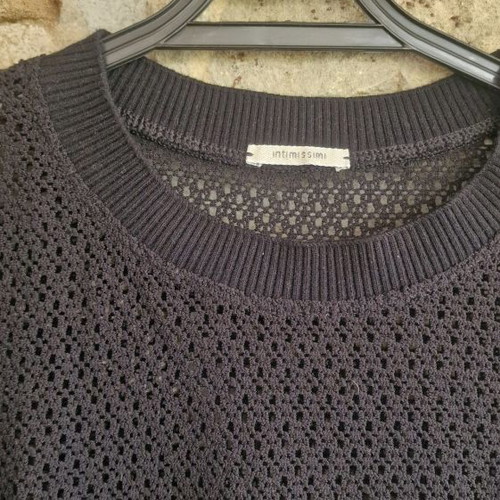 Women's perforated blouse used, black