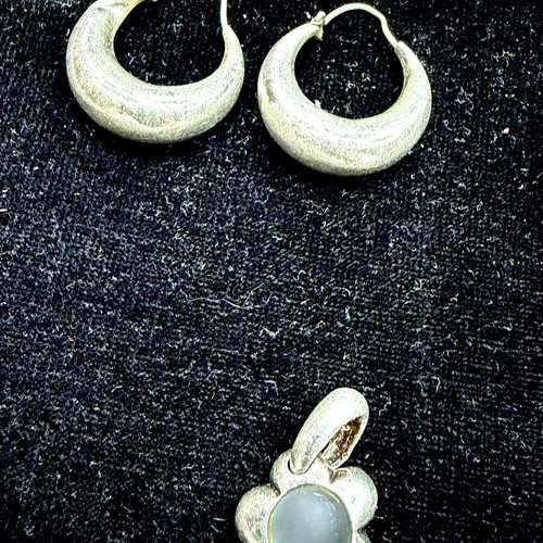 Silver handmade jewelry set