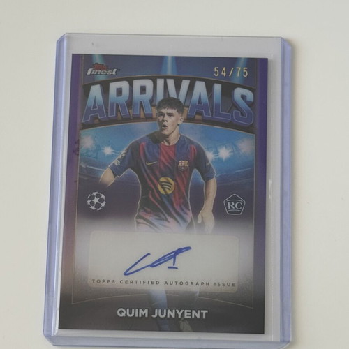Quim Junyent 2025 Topps UEFA Club Competition Finest Arrivals RC Auto 54/75 new