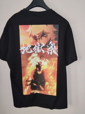 Bershka T-shirt like new, size M, black with print