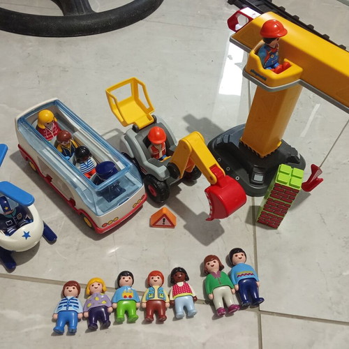 Playmobil 1.2.3 large set with vehicles and figures