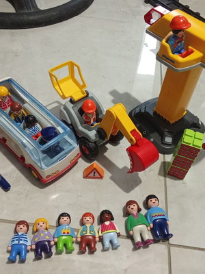 Playmobil 1.2.3 large set with vehicles and figures