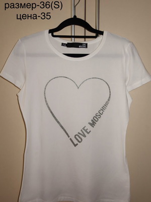 Moschino T-shirt white, like new, size S