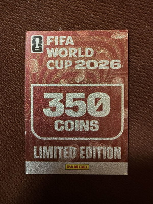 Panini World Cup 2026 350 Coins Limited Edition card like new
