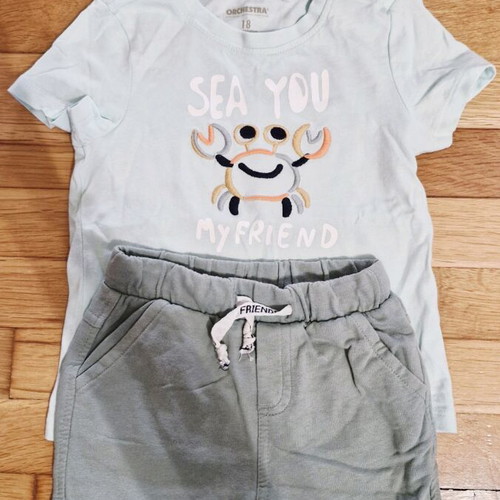 Orchestra clothing set for 1.5 years like new, turquoise
