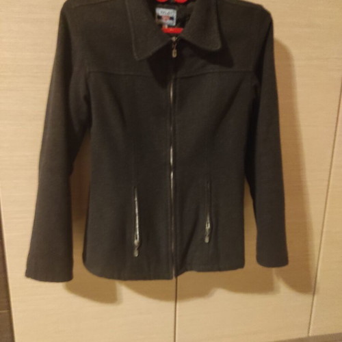 Vintage winter jacket used, dark gray