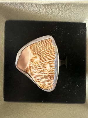 Silver ring 950 with shell like new