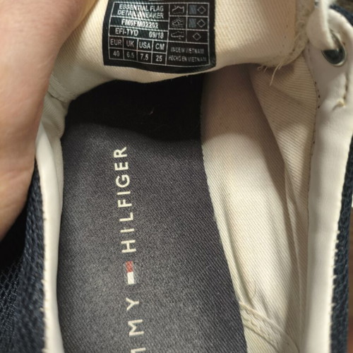 Tommy Hilfiger men's casual shoes like new, size 40, white and blue