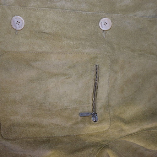 Gianfranco Ferré GFF vintage suede leather safari shacket jacket XL used, yellow
