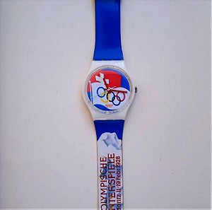 Ρολόι συλλεκτικό Swatch GZ134 ST. MORITZ 1928  | Ολυμπιακοί Αγώνες Ατλάντα 1996
