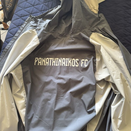 Waterproof windbreaker jacket Panathinaikos 2024-25 season, new, gray, XL