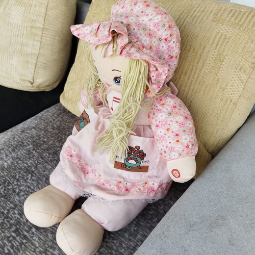 Cloth large talking doll 65cm used