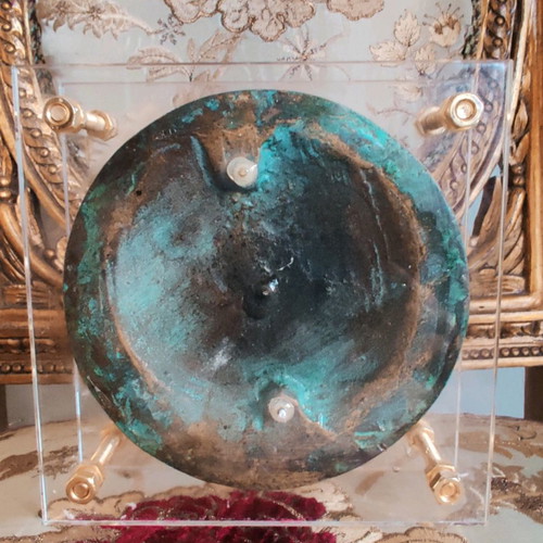 Decorative bronze Spartan war shield used