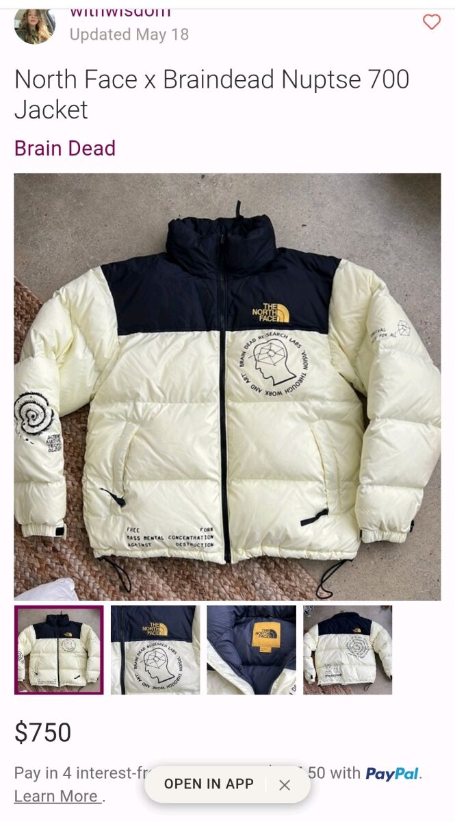 The North Face x Brain Dead Nuptse 700… - € 88,00 - Vendora.gr