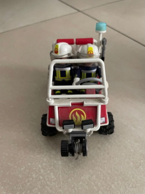 Playmobil three fire trucks used in excellent condition
