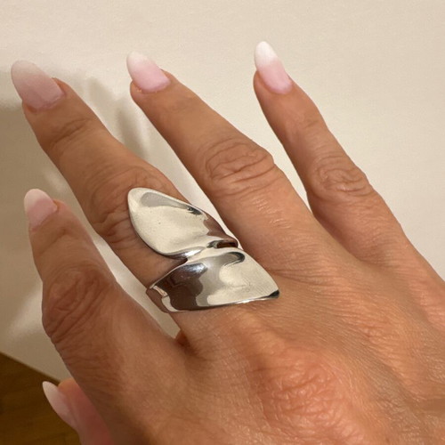 Ring leaf-shaped stainless steel new