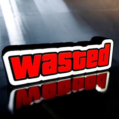 Grand Theft Auto WASTED LED lamp new, collectible item