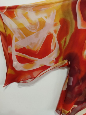 Lola multicolored silk muslin shirt new, size L
