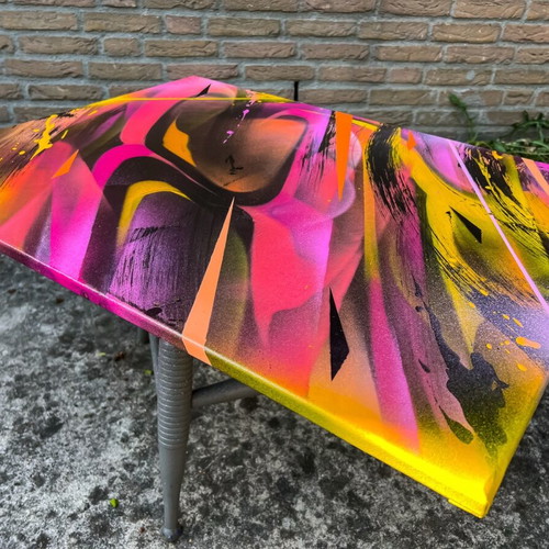 ‘EVERLASTING’ graffiti canvas made to order, abstract painting 58x78cm