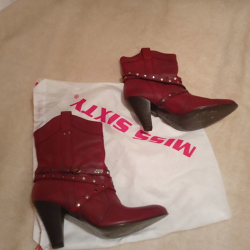 Miss Sixty ankle boots used, red, size 38