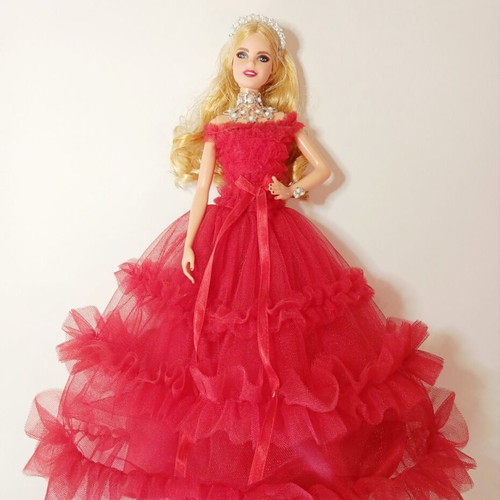 Barbie Holiday 2018 30th Anniversary Blonde Collector Doll with Red Dress