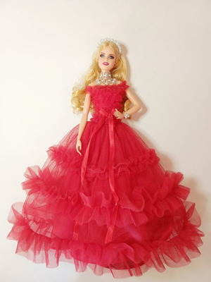Barbie Holiday 2018 30th Anniversary Blonde Collector Doll with Red Dress