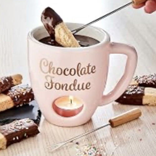 Butlers Fondue Pot Porcelain New Pink
