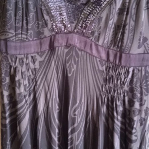 Madeleine evening dress size M lightly used, shades of grey
