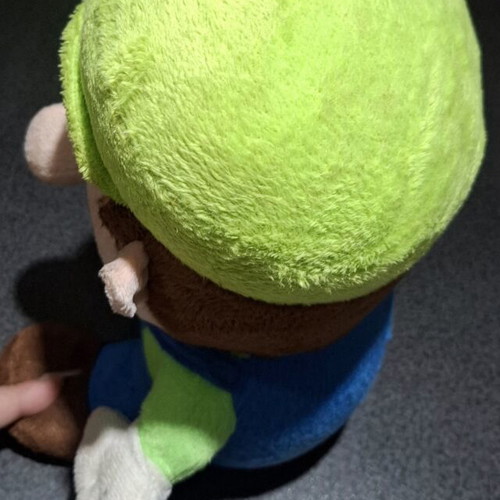 Super Mario Luigi plush toy 33cm used, Nintendo Simba