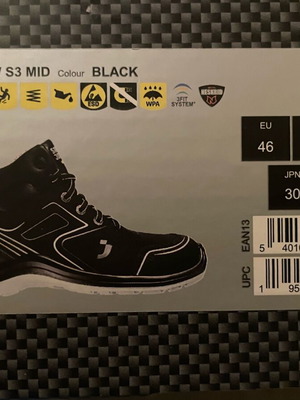 Flow S3 Mid black ankle boots new Safety Jogger size 45