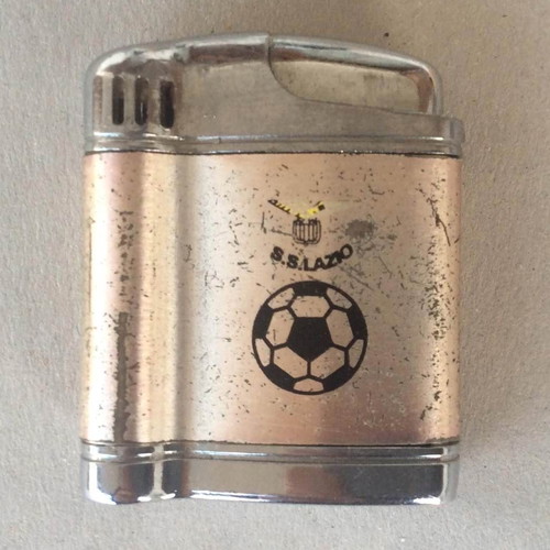 S.S. Lazio lighter collectible used with wear