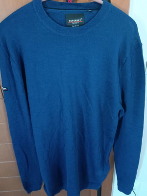 Superdry blue XXL sweater like new merino wool