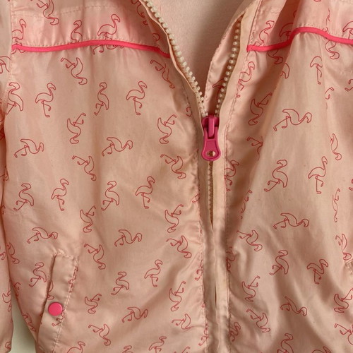 Orchestra jacket used, pink with fluo pink flamingo, 36 months