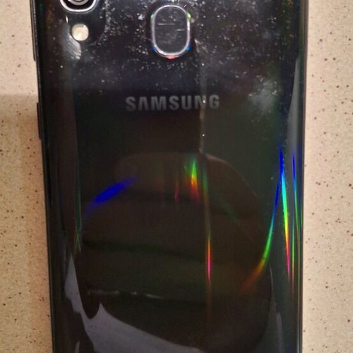 Samsung A40 used black mobile phone, 2018 model