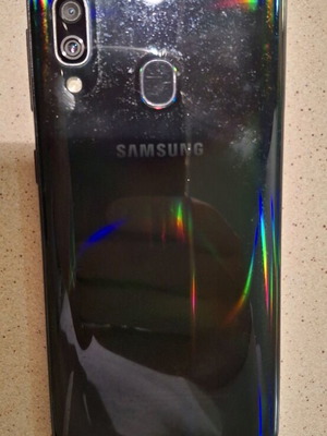 Samsung A40 used mobile phone, black, 2018 model