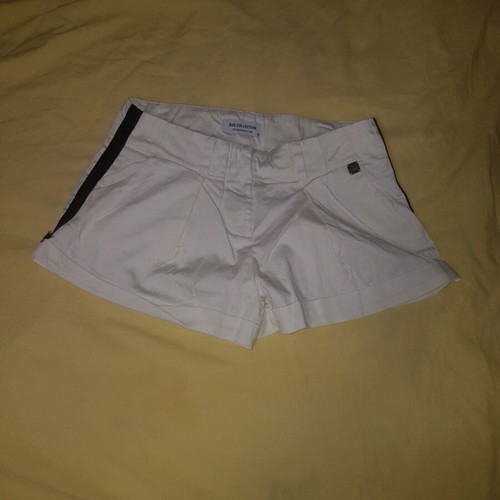 BSB white shorts with black stripe
