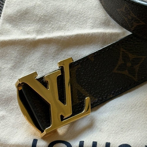 Louis Vuitton belt double combo, like new, black and beige leather