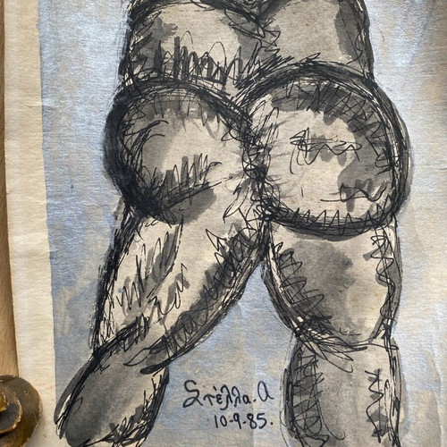 Mixed media painting used