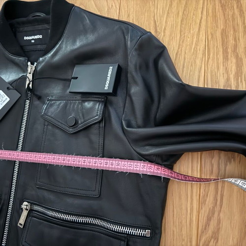 Dsquared2 leather jacket new, size 50, black