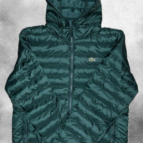 Lacoste Puffer Jacket green brand new with hood