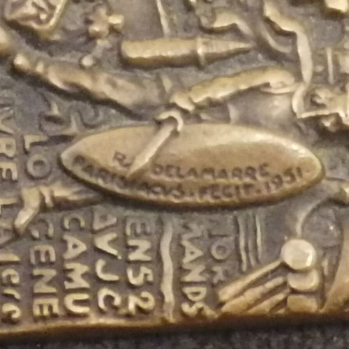 Sculpture used with reference to French history Delamarre Paris 1951
