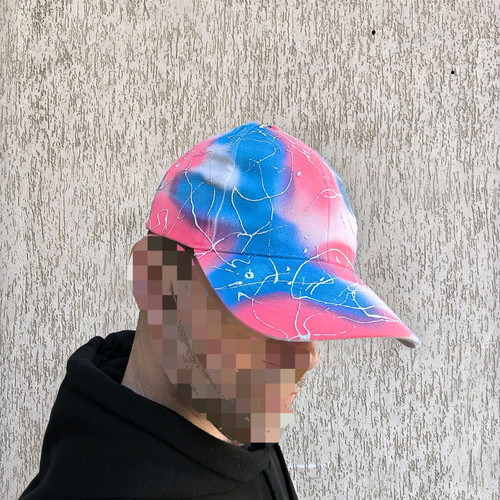 Handmade graffiti style painted hat new, colorful, one size