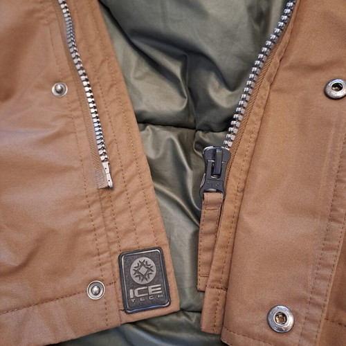 Ice Tech Long Parka Jacket like new, brown, men's L